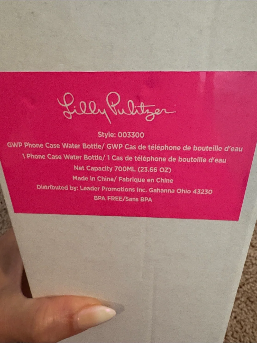 Lilly Pulitzer Lavender Phone Case Water Bottle with Floral Insulated Sleeve - Picture 4 of 4